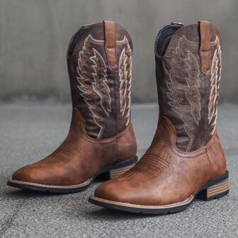 适合搭配夹克、男士方头牛仔靴、西式刺绣高跟踝靴，适合时尚春秋