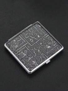 1pc Retro Flip Top Personalized Men Fashion Waterproof Pressure Resistant Ultra-Thin 20 Cigarettes Capacity Cigarette Case, Hair Accessories, Smoking Accessories, Cigarette Storage, Cigarette Holder Case, Sigaretten Doos, Gifts