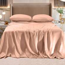 Mocassi Fine 4-Piece Silky Satin Sheet Set, Bright Shades