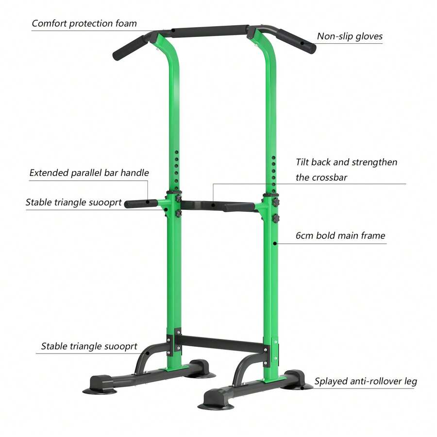 DlandHome Sport Power Tower, PullUp Bar Dip Station For Strength