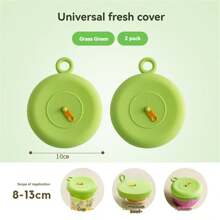 2 件硅胶弹力盖，通用可重复使用硅胶密封盖，适用于碗、杯、容器，可放入微波炉和洗碗机 - 彩色 - 查看 4