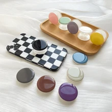 2pcs Solid Color Phone Grip Stand, Cute Cell Phone Holder, Expandable Collapsible Phone Accessory, ABS Material, Waterproof, Phone Charms Kindle Holder Support Compatible With IPhone, Android Phone, Gift For Birthday, Family, Friends Push-Pull Phone Grip, Phone Accessories - Multicolor - View 2