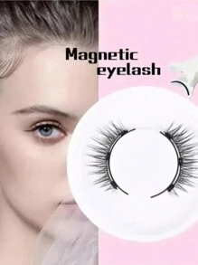 Lông mi nam châm 3 nam châm không cần kẻ mắt - Lông mi nam châm có thể tái sử dụng, trông tự nhiên Bộ lông mi giả 3D không cần keo kèm dụng cụ bôi, có thể tái sử dụng và chống thấm nước, không cần keo, dễ đeo - Mi tự nhiên - Xem 1