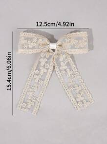 2 kẹp tóc ren cho bé gái mới biết đi, nơ cài tóc thêu hoa tinh tế, kẹp cá sấu lưới tuyn, kẹp tóc mùa thu đông, phụ kiện tóc cho trẻ em tuổi teen, phù hợp cho cuộc sống hàng ngày và ngày lễ - Nhiều màu - Xem 9