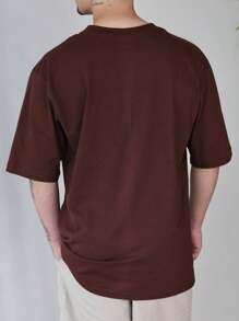 Kit 2 Men's Oversized T-Shirt Streetwear Plain Cotton Basic Collar