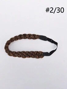 Adjustable Wig Headband Braid Hair Accessories, Heat Resistant Synthetic Fiber Fishbone Braid, Rope Braid