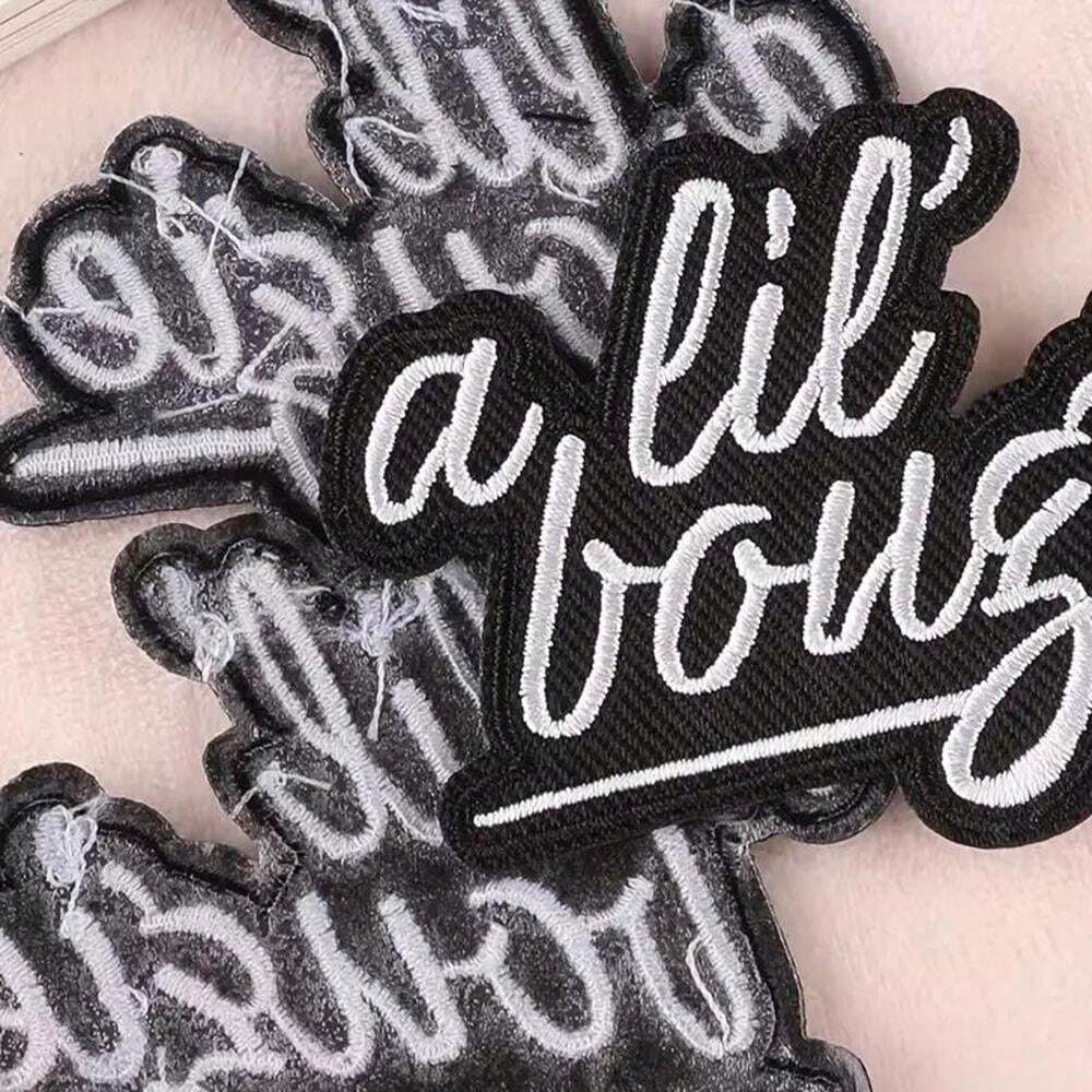 2/4/6/12 Pcs 'A Lil'Bougie' And 'Girl Gang' Embroidered Patches Iron