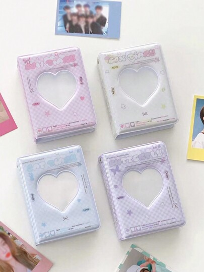 1pc Cute 3" PVC Card Holder, Idol Fan Gathering Card Album, Hanging Decor, Instant Photo Holder, ID Card Storage Gifts Birthday Graduation