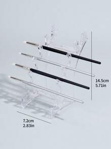 QPRETTY DU 1 件装塑料指甲刷收纳架美甲工具 6 孔亚克力刷子展示架用于存放美甲工具亚克力指甲刷架 - 彩色 - 查看 9