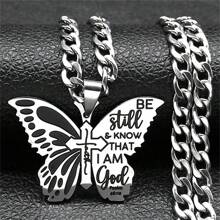 Butterfly Cross/Gear Iris Pendant Necklace, Unisex, Punk Inlaid Necklace, Hip Hop Style Jewelry Gift - Necklace - View 1