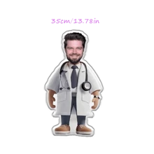 Personalized Customized Photo Pillow, Fun Doctor Style, Personalized , Multiple Sizes, Polyester Material, Soft And Comfortable, Suitable For Christmas And , Double-Sided Printing