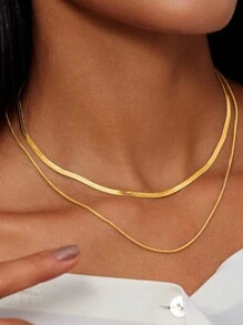 2 piezas Collar de cadena de doble capa con colgante de circonita esférica, collar gargantilla minimalista y brillante de moda versátil para niñas y mujeres, regalo para amigos, familia, Año Nuevo