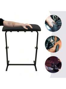 ZhdnBhnos LINSIE Tattoo Armrest Stand, Portable Tattoo Arm Leg Rest Stand Adjustable Height Arm Rest Bracket Adjustable Height For Tattoo Supplies Arm Bar Pad The Best Gift/Present For Family&Friends Happy Christmas - Black - View 2