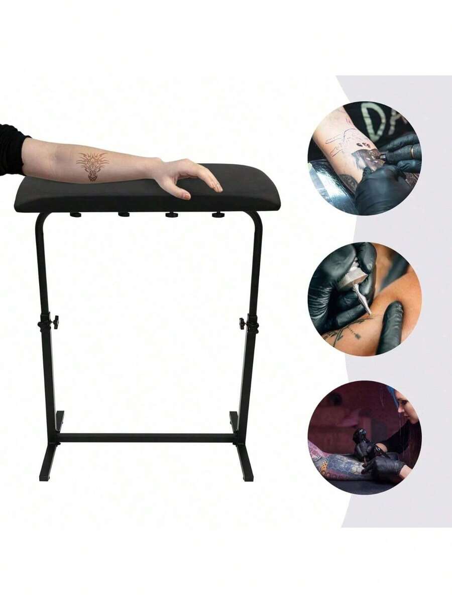 ZhdnBhnos LINSIE Tattoo Armrest Stand, Portable Tattoo Arm Leg Rest Stand Adjustable Height Arm Rest Bracket Adjustable Height For Tattoo Supplies Arm Bar Pad The Best Gift/Present For Family&Friends Happy Christmas
