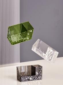 Diamond-Patterned Mirror Cabinet Wall-Mounted Storage Box Without Drilling, White