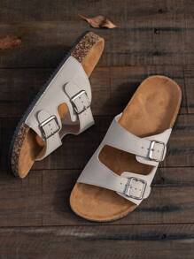 Men's Casual Simple Slip On Strap Slide Sandals, Suitable For Teen Summer Casual, Outdoor Athletic, Vacation Travel, Graduation Gifts, Or Birthday Dress Accessories