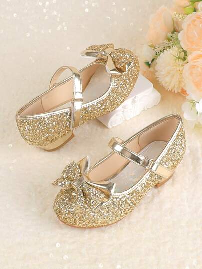 Girls Kids Children Mary Jane High Heel Wedding Banquet Formal Dress Party Ballet Flower Girl Princess Shoes