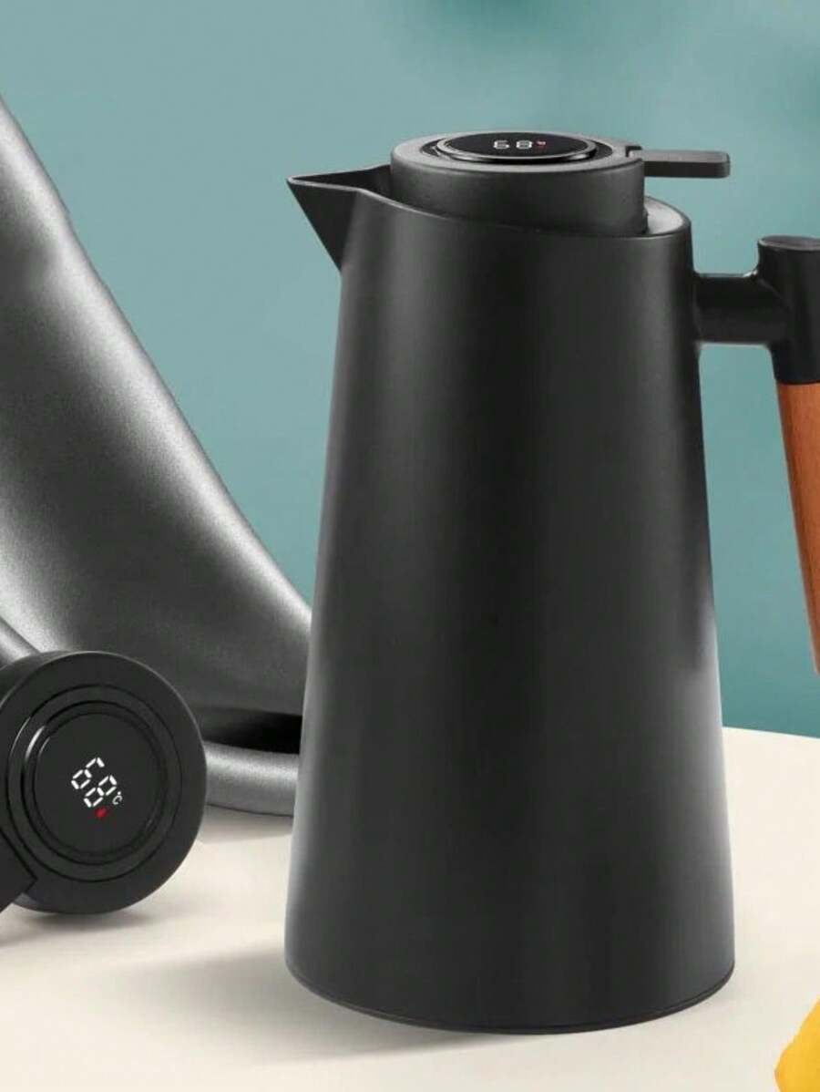 1L Digital Thermal Bottle Hot And Cold Launch - màu đen - Xem 1