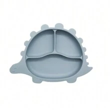 Dinosaur Shaped Plate With Suction Cup, Feeding Tableware For Infants & Toddlers