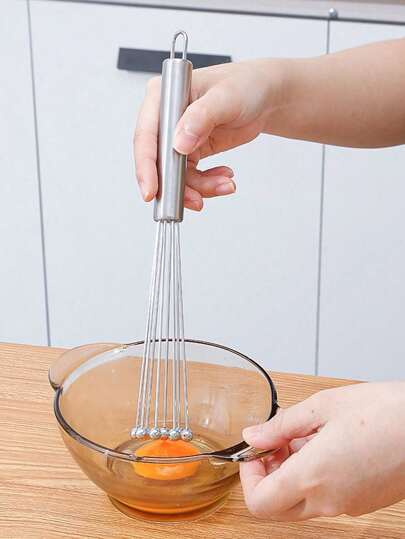1 件不锈钢球搅拌器，金属丝打蛋器手动搅拌器搅拌器套装厨房搅拌器，打蛋器厨房搅拌工具和卫生搅拌烹饪工具玻璃珠设计烘焙用具，不锈钢搅拌器，适用于混合配料和酱汁，厨房烹饪，搅拌，搅拌，搅拌