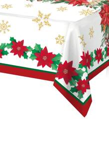 1 khăn trải bàn bằng polyester Giáng sinh, khăn trải bàn trang trí Giáng sinh, khăn trải bàn hình bông tuyết trạng nguyên, khăn trải bàn trang trí hoàn hảo cho tiệc Giáng sinh năm mới của gia đình, trang trí nhà cửa phòng ăn bàn Giáng sinh, đồ trang trí Giáng sinh, đồ trang trí Giáng sinh, đồ trang trí Giáng sinh - bông tuyết trên viền hoa nho - Xem 6