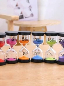 1/3/5/10/15/30 Mini Sablier de minutes Montre de sable colorée Timer pour faire les devoirs, brosser les dents, cuisiner, décoration de la maison, cadeaux