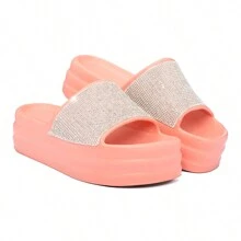 EVVA HIT Women's Flip Flops Platform Wedge Heel Very Light 100% EVA Women's Sandals EVA Sandal Platform EVA Clogs Women's Flat Sandal Evva Women's Sandals Women's Sandals - 乾枯玫瑰色 - 查看 2
