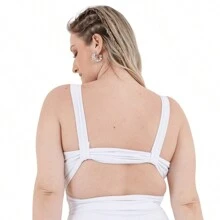 Plus Size Women Tops - trắng - Xem 5