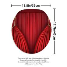 1 pezzo/4 pezzi Set bagno con tendina da palcoscenico teatrale vintage, tendina da doccia con sfondo di palcoscenico classico, tappetino da bagno, copri wc, tappetino antiscivolo a forma di U, tenda divisoria impermeabile per bagno, accessori per la decorazione della casa, set per la decorazione del bagno, con 12 ganci a forma di C inclusi, accessori per il bagno estivi, articoli di ritorno a scuola, 180 cm x 180 cm