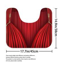 1 pezzo/4 pezzi Set bagno con tendina da palcoscenico teatrale vintage, tendina da doccia con sfondo di palcoscenico classico, tappetino da bagno, copri wc, tappetino antiscivolo a forma di U, tenda divisoria impermeabile per bagno, accessori per la decorazione della casa, set per la decorazione del bagno, con 12 ganci a forma di C inclusi, accessori per il bagno estivi, articoli di ritorno a scuola, 180 cm x 180 cm