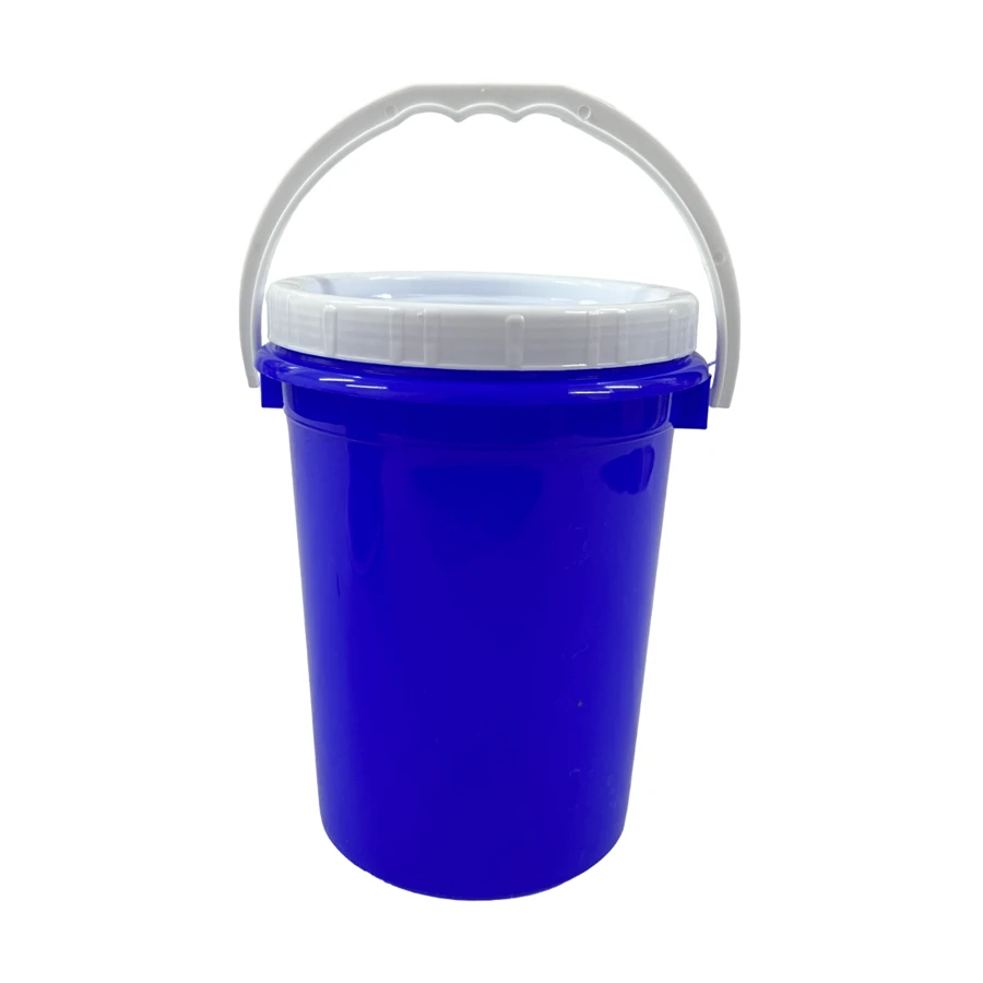 Plastic Storage Jar With Lid And Sturdy Handle 1 Liter - 藍色 - 查看 1