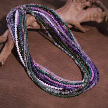 1 قطعة قلادة من حجر شبه كريم طبيعي مرصع بالراينستون ديزاين أصلي بسيط نقي أنيقة للمرأة للحفلات والمناسبات