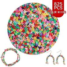 Kit de 4015 piezas para hacer pulseras con cuentas de arcilla, set de accesorios combinados para hacer collares, brazaletes y pendientes con cuentas planas de estilo preppy, un regalo de de cuentas de barro con estética bohemia