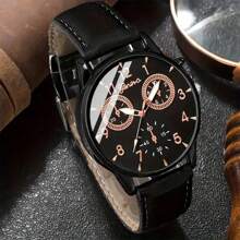 Set de regalo de moda para hombre con 3 piezas: cinturón negro, reloj con ojos digitales, cartera corta y gafas de sol personalizadas, ideal para regalar