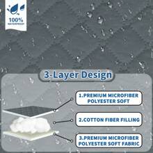 Vỏ sofa Ystyle có bán đảo trái phải, Vỏ sofa góc đa năng, Vỏ sofa Chaise Longue co giãn, Vỏ sofa hình chữ L - Màu xám đen - Xem 3