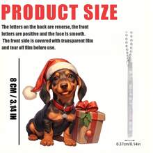 1 件圣诞挂饰 2D 平面亚克力挂饰，可爱圣诞服装柯基犬和腊肠犬，用于汽车挂饰，节日氛围装饰，家居装饰，背包配件，钥匙扣，圣诞礼物 - 彩色 - 查看 2