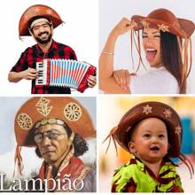 Leather Hat Lampião Maria Bonita Northeast Luiz Gonzaga - G - 查看 4