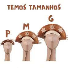 Leather Hat Lampião Maria Bonita Northeast Luiz Gonzaga - G - 查看 2