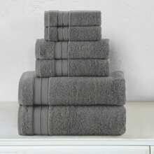 Mocassi 6-Piece Turkish Cotton Three Line Popcorn Towel Set, 2 Washcloths, 2 Hand Towels And 2 Bath Towels - 塵土飛揚的玫瑰 - 查看 4
