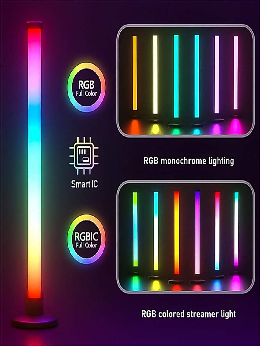 1pc/2pcs LED Strip Lights, RGB Color Changing, With Wireless Function
