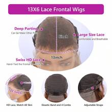 Highlight Ombre Body Wave 13x6 Lace Front Wigs Human Hair Pre Plucked With Baby Hair 4/27 Colored Honey Blonde 180% Density HD Transparent Lace Frontal Wigs Human Hair