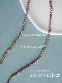 1 cuerda de aproximadamente 50 perlas de agua dulce cultivadas barrocas irregulares de 4-5 mm, de 20 cm/7,87 pulgadas de largo, con los lados perforados de manera natural, para hacer collares, pulseras y joyería DIY