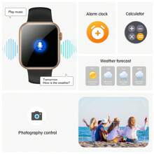 1pc Silicone Strap Smart Watch With Calling Function, Pedometer, Calorie Burning, Distance Tracker, Multiple Sports Modes, Alarm, Notification Reminder, 2.01" Full Touch Screen, Compatible With Android & IOS