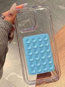 Apple Phone Holder Holder 3D Suction Cup Airbag Phone Case Compatible With Iphone15 16 16plus 16Promax 15 15plus 15Pro 14Promax 14Pro 14plus 14 13Promax 13Pro 13 12 11 XR Waterproof Shockproof Anti-Fall Scratch Resistant - Blue - View 2