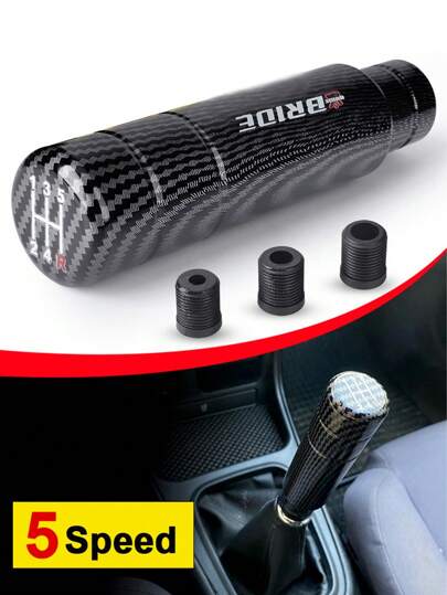 1pc Car Gear Shift Knob, Aluminum Alloy Gear Shift Lever For Manual/Automatic Transmission, Customizable, (Random Sticker Included, Does Not Affect Usage)