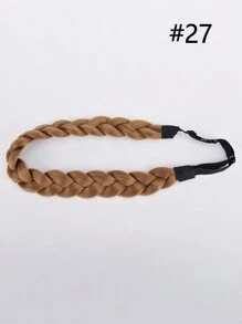 Adjustable Wig Headband Braid Hair Accessories, Heat Resistant Synthetic Fiber Fishbone Braid, Rope Braid