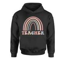Teacher Pastel RainbowYouth-Sized Hoodie - 紮染藍色海洋 - 查看 2