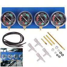 Motorcycle Carburettor Carb Vacuum Balancer Gauge 4 Cylinder Gauges Kit - Variant1 - View 1