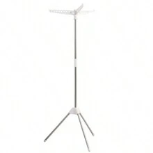1PC Floor-Standing Laundry Rack, Clothes Drying Rack, Stainless Steel Triangle Clothes Drying Rack, Good Load-Bearing, Stable And No Shaking, Windproof, No Tools Needed, Easy Installation, Easy Storage For Bags, Clothes, Hats