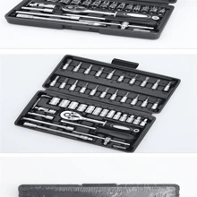 46pcs Car Repair Socket Set Tools Kit With Ratchet Wrench Screwdriver, Fast Auto Maintenance - Multicolor - View 5